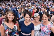 29 July 2016; Stylish racegoers during the Galway Races in Ballybrit, Co Galway. Photo by Cody Glenn/Sportsfile