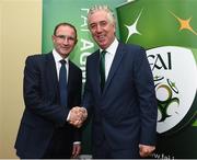 29 July 2016; Republic of Ireland manager Martin O'Neill, left, with FAI Chief Executive John Delaney during the FAI Media Awards at The Hotel Minella in Clonmel, Co Tipperary Photo by David Maher/Sportsfile