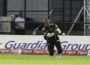 29 July 2016;  Evin Lewis of St Kitts and Nevis Patriots drops a catch during Match 26 of the Hero Caribbean Premier League match between St Kitts and Nevis Patriots and Trinbago Knight Riders at Central Broward Stadium in Lauderhill, Florida, United States of America. Photo by Randy Brooks/Sportsfile