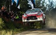 30 July 2016; Kris Meeke Northern Ireland and Paul Nagle Ireland compete in their Citoren D3 WRC during Quninpohja, SS13 of the FIA Neste WRC Rally Finland in, AIhojarvi Finland. Photo by Philip Fitzpatrick/Sportsfile