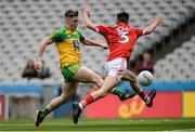 30 July 2016; JD Boyle of Donegal in action against Aidan Browne of Cork during the Electric Ireland GAA Football All-Ireland Minor Championship Quarter-Final match between Donegal and Cork at Croke Park in Dublin. Photo by Oliver McVeigh/Sportsfile