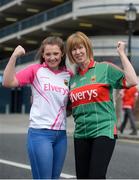 30 July 2016; Mayo supporters Teresa Higgins and her daughter Tara, from Kilmovee, Co Mayo ahead of the GAA Football All-Ireland Senior Championship Round 4B match between Westmeath and Mayo at Croke Park in Dublin. Photo by Daire Brennan/Sportsfile