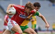 30 July 2016; Ian Maguire of Cork  in action against Odhrán MacNiallais of Donegal during the GAA Football All-Ireland Senior Championship Round 4B match between Donegal and Cork at Croke Park in Dublin. Photo by Ray McManus/Sportsfile