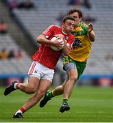 30 July 2016; Mark Collins of Cork in action against Eamonn McGee of Donegal  during the GAA Football All-Ireland Senior Championship Round 4B match between Donegal and Cork at Croke Park in Dublin. Photo by Ray McManus/Sportsfile