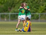 30 July 2016; Regina and Ailbhe Leahy of Meath celebrate after the All Ireland Ladies Football Minor ‘B’ Championship Final 2016 match between Meath and Roscommon at St Loman's in Mullingar, Co Westmeath. Photo by Eóin Noonan/Sportsfile