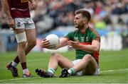 30 July 2016; Aidan O'Shea of Mayo reacts after getting pulled down during the GAA Football All-Ireland Senior Championship Round 4B match between Westmeath and Mayo at Croke Park in Dublin. Photo by Oliver McVeigh/Sportsfile