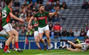30 July 2016; Aidan O’Shea of Mayo celebrates after scoring the third Mayo goal near the end of the GAA Football All-Ireland Senior Championship Round 4B match between Westmeath and Mayo at Croke Park in Dublin. Photo by Ray McManus/Sportsfile
