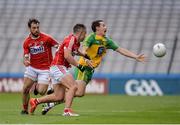 30 July 2016; Eoin McHugh of Donegal in action against Paul Kerrigan of Cork during the GAA Football All-Ireland Senior Championship Round 4B match between Donegal and Cork at Croke Park in Dublin. Photo by Daire Brennan/Sportsfile