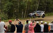 31 July 2016; Sebastien Ogier and Julien Ingrassia of France compete in their Volkswagen Polo R WRC during SS18, Paijala of the FIA Neste WRC Rally Finland in, Kotiranta, Finland. Photo by Philip Fitzpatrick/Sportsfile