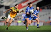 26 September 2010; Linda Wall, Waterford, in action against Theresa McCafferty, Donegal. TG4 All-Ireland Intermediate Ladies Football Championship Final, Donegal v Waterford, Croke Park, Dublin. Picture credit: Brendan Moran / SPORTSFILE