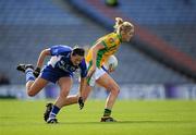 26 September 2010; Yvonne McMonagle, Donegal, in action against Louise Ryan, Waterford. TG4 All-Ireland Intermediate Ladies Football Championship Final, Donegal v Waterford, Croke Park, Dublin. Picture credit: Ray McManus / SPORTSFILE