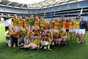 26 September 2010; The Donegal team celebrate with the cup after the game. TG4 All-Ireland Intermediate Ladies Football Championship Final, Donegal v Waterford, Croke Park, Dublin. Picture credit: Brendan Moran / SPORTSFILE