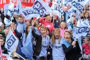 26 September 2010; Dublin supporters in the Hogan Stand before the Senior Final. TG4 All-Ireland Ladies Football Championship Finals, Croke Park, Dublin. Picture credit: Ray McManus / SPORTSFILE