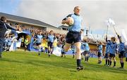 26 September 2010; Longford Slashers captain Dermot Brady leads his team out onto the pitch before the game. Longford County Senior Football Final, Dromard v Longford Slashers, Pearse Park, Longford. Picture credit: Barry Cregg / SPORTSFILE