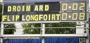 26 September 2010; A general view of the scoreboard during the game. Longford County Senior Football Final, Dromard v Longford Slashers, Pearse Park, Longford. Picture credit: Barry Cregg / SPORTSFILE
