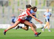 26 September 2010; Denise Masterson, Dublin, in action against Sarah Donnelly, Tyrone. TG4 All-Ireland Senior Ladies Football Championship Final, Dublin v Tyrone, Croke Park, Dublin. Picture credit: Dáire Brennan / SPORTSFILE