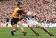 19 September 2010; Colm O'Neill, Cork, in action against Damian Rafferty, Down. GAA Football All-Ireland Senior Championship Final, Down v Cork, Croke Park, Dublin. Picture credit: Brian Lawless / SPORTSFILE