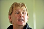 29 September 2010; Sporting Fingal manager Liam Buckley speaking during a press conference ahead of their Airtricity League Premier Division game against  St. Patrick's Athletic on Saturday. Sporting Fingal Press Conference, ALSAA club, Santry, Dublin. Picture credit: Barry Cregg / SPORTSFILE