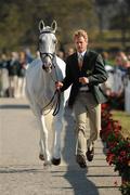 29 September 2010; Mark Kyle and Step in Time trot up during the First Horse Inspection before Dressage at the 2010 Alltech FEI World Equestrian Games. Kentucky Horse Park, Lexington, Kentucky, USA. Picture credit: Ray McManus / SPORTSFILE