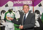 30 September 2010; Speaking at the launch of the Irish International Rules team jersey is Liam Lenihan, Limerick County Board Chairman. Gleeson’s Sports Scene, Upper William St, Limerick. Picture credit: Diarmuid Greene / SPORTSFILE