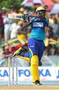 30 July 2016; Steven Taylor of Barbados Tridents on the attack during the Hero Caribbean Premier League (CPL) Match 28 between Barbados Tridents and  Guyana Amazon Warriors at Central Broward Stadium in Fort Lauderdale, Florida, USA. Photo by Ashley Allen/Sportsfile