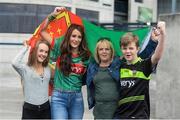 30 July 2016; Mayo supporters, left to right, Gráinne Burke, Aisling Connolly, Mara Whelan and Padraig Burke, from Kilmovee, Co Mayo, ahead of the GAA Football All-Ireland Senior Championship Round 4B match between Westmeath and Mayo at Croke Park in Dublin. Photo by Daire Brennan/Sportsfile