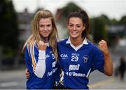 31 July 2016; Clare supporters, Orla Hickey, left, from Milltown Malbay, Co Clare, and Maeve Coughlan, from Kilmurry Ibrickane, Co Clare, ahead of the GAA Football All-Ireland Senior Championship Quarter-Final match between Clare and Kerry at Croke Park in Dublin. Photo by Daire Brennan/Sportsfile