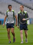 31 July 2016; Kerry's Aidan O'Mahony, left, and Colm Cooper on the pitch prior to the GAA Football All-Ireland Senior Championship Quarter-Final match between Clare and Kerry at Croke Park in Dublin. Photo by Piaras Ó Mídheach/Sportsfile