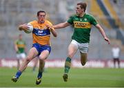 31 July 2016; Cathal O'Connor of Clare in action against David Moran of Kerry during the GAA Football All-Ireland Senior Championship Quarter-Final match between Clare and Kerry at Croke Park in Dublin. Photo by Piaras Ó Mídheach/Sportsfile
