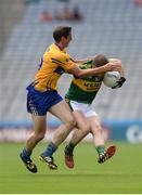 31 July 2016; Stephen O’Brien of Kerry  in action against Cathal O'Connor of Clare during the GAA Football All-Ireland Senior Championship Quarter-Final match between Clare and Kerry at Croke Park in Dublin. Photo by Eóin Noonan/Sportsfile