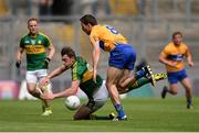 31 July 2016; David Moran of Kerry in action against Gary Brennan of Clare during the GAA Football All-Ireland Senior Championship Quarter-Final match between Clare and Kerry at Croke Park in Dublin. Photo by Piaras Ó Mídheach/Sportsfile