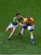 31 July 2016; Pearse Lillis of Clare in action against Brian Ó Beaglaoich of Kerry during the GAA Football All-Ireland Senior Championship Quarter-Final match between Clare and Kerry at Croke Park in Dublin. Photo by Daire Brennan/Sportsfile