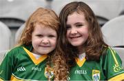 31 July 2016; Kerry supporters Rebecca Healy, left, and her sister Grace, from Killarney, before the GAA Football All-Ireland Senior Championship Quarter-Final match between Clare and Kerry at Croke Park in Dublin. Photo by Ray McManus/Sportsfile