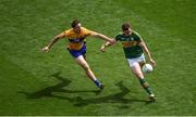 31 July 2016; David Moran of Kerry in action against Gary Brennan of Clare during the GAA Football All-Ireland Senior Championship Quarter-Final match between Clare and Kerry at Croke Park in Dublin. Photo by Daire Brennan/Sportsfile