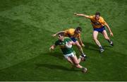 31 July 2016; Paul Geaney of Kerry in action against Gordon Kelly, left, and Kevin Harnett of Clare during the GAA Football All-Ireland Senior Championship Quarter-Final match between Clare and Kerry at Croke Park in Dublin. Photo by Daire Brennan/Sportsfile