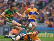 31 July 2016; Shane Enright of Kerry in action against Martin McMahon of Clare during the GAA Football All-Ireland Senior Championship Quarter-Final match between Kerry and Clare at Croke Park in Dublin. Photo by Ray McManus/Sportsfile