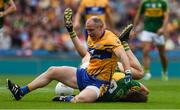 31 July 2016; Pat Burke of Clare in action against Brian Ó Beaglaoich of Kerry during the GAA Football All-Ireland Senior Championship Quarter-Final match between Clare and Kerry at Croke Park in Dublin. Photo by Ray McManus/Sportsfile