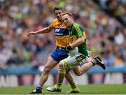 31 July 2016; Darran O’Sullivan of Kerry  in action against Gordon Kelly of Clare  during the GAA Football All-Ireland Senior Championship Quarter-Final match between Clare and Kerry at Croke Park in Dublin. Photo by Eóin Noonan/Sportsfile
