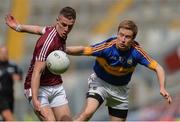 31 July 2016; Eamon Brennigan of Galway in action against Brian Fox of Tipperary during the GAA Football All-Ireland Senior Championship Quarter-Final match between Galway and Tipperary at Croke Park in Dublin. Photo by Piaras Ó Mídheach/Sportsfile