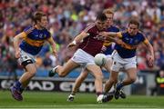 31 July 2016; Damien Comer of Galway in action against Brian Fox, left, Josh Keane and Bill Maher of Tipperary during the GAA Football All-Ireland Senior Championship Quarter-Final match between Galway and Tipperary at Croke Park in Dublin. Photo by Ray McManus/Sportsfile