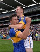 31 July 2016; Tipperary's Michael Quinlivan left, and Alan Campbell celebrate after the GAA Football All-Ireland Senior Championship Quarter-Final match between Galway and Tipperary at Croke Park in Dublin. Photo by Piaras Ó Mídheach/Sportsfile
