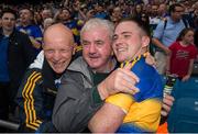 31 July 2016; Kevin O’Halloran of Tipperary celebrates with supporters Paddy Russell, left, and Tom Ryan, centre, after the GAA Football All-Ireland Senior Championship Quarter-Final match between Galway and Tipperary at Croke Park in Dublin. Photo by Ray McManus/Sportsfile