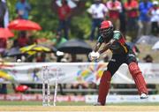 31 July 2016; Shamarh Brooks of St Kitts and Nevis Patriots bowled by Dwayne Bravo of Trinbago Knight Riders during Match 29 of the Hero Caribbean Premier League match between Trinbago Knight Riders and St Kitts and Nevis Patriots at Central Broward Stadium in Lauderhill, Florida, United States of America. Photo by Randy Brooks/Sportsfile.