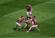 31 July 2016; Philip Austin of Tipperary in action against Galway players, left to right, Gareth Bradshaw, Liam Silke, and Paul Conroy during the GAA Football All-Ireland Senior Championship Quarter-Final match between Galway and Tipperary at Croke Park in Dublin. Photo by Daire Brennan/Sportsfile