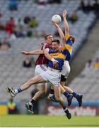 31 July 2016; Gary Sice of Galway  in action against Jimmy Feehan and Brian Fox of Tipperary during the GAA Football All-Ireland Senior Championship Quarter-Final match between Galway and Tipperary at Croke Park in Dublin. Photo by Eóin Noonan/Sportsfile