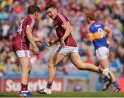 31 July 2016; Damien Comer of Galway celebrates scoring his side's first goal with team-mate Shane Walsh, left, during the GAA Football All-Ireland Senior Championship Quarter-Final match between Galway and Tipperary at Croke Park in Dublin. Photo by Piaras Ó Mídheach/Sportsfile