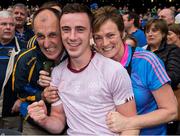 31 July 2016; The Tipperary full back Alan Campbell with his mum, Patty, and dad, Tommy, after the GAA Football All-Ireland Senior Championship Quarter-Final match between Galway and Tipperary at Croke Park in Dublin. Photo by Ray McManus/Sportsfile
