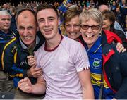 31 July 2016; The Tipperary full back Alan Campbell with his mum, Patty, and dad, Tommy, and his aunt Ann, right, after the GAA Football All-Ireland Senior Championship Quarter-Final match between Galway and Tipperary at Croke Park in Dublin. Photo by Ray McManus/Sportsfile