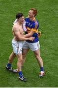 31 July 2016; Ciarán McDonald, left, and George Hannigan of Tipperary, celebrate after the GAA Football All-Ireland Senior Championship Quarter-Final match between Galway and Tipperary at Croke Park in Dublin. Photo by Daire Brennan/Sportsfile