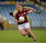 1 August 2016; Gillian O’Connor of Galway in action against Kelly Wilson of Donegal during the TG4 Ladies Football All-Ireland Senior Championship Qualifiers match between Galway and Donegal at Glennon Brothers Pearse Park in Longford. Photo by Seb Daly/Sportsfile